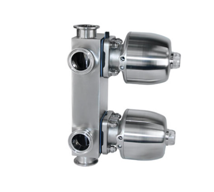 Válvula de diafragma multivias modelo M-62A em aço inox 316L para distribuição e controle de fluxos sanitários complexos