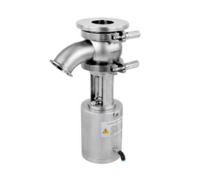 Válvula de fundo de tanque sanitária em aço inox 316L para descarga e escoamento total de reservatórios industriais