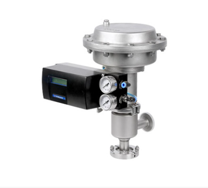 Válvula de controle pneumática tipo diafragma em aço inoxidável para processos sanitários e biofarmacêuticos de alta precisão