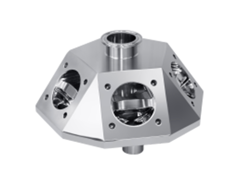 Válvula de diafragma multiportas radial modelo M-65A em aço inox 316L para sistemas de distribuição e mistura estéril