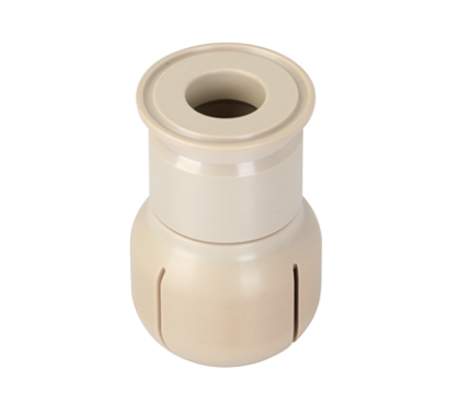 Spray ball rotativo série PX-PK-ROT fabricado em PEEK e aço inox 316L para limpeza de tanques com alta resistência química