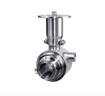 Válvula de esfera em aço inox 316L equipada com jaqueta para circulação de fluido térmico e manutenção de temperatura do processo