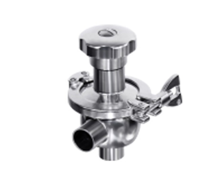 Válvula de diafragma radial em aço inox para processos assépticos e controle estéril em indústrias farmacêuticas