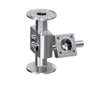 Válvula de diafragma multivias combinada em aço inox 316L para integração de fluxos em sistemas sanitários críticos