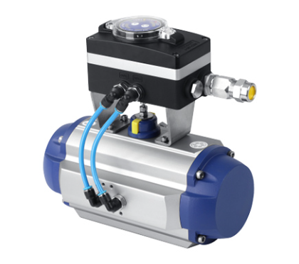 Atuador pneumático horizontal rotativo para automação de válvulas borboleta e esfera em sistemas industriais de ar comprimido