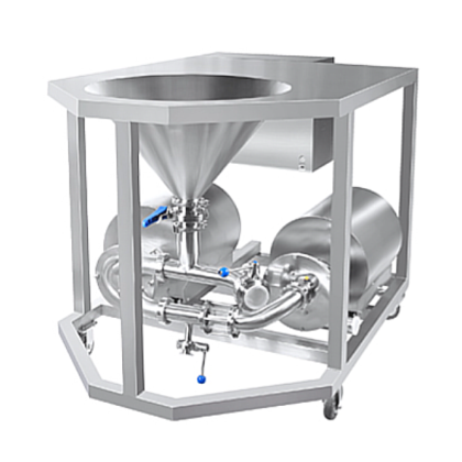 Bomba de mistura homogênea sanitária em aço inox série PMZX, ideal para processos de emulsificação e homogeneização sem incorporação de ar