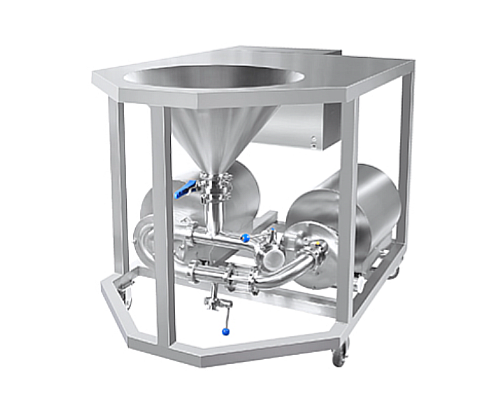 Bomba de mistura homogênea sanitária em aço inox série PMZX, ideal para processos de emulsificação e homogeneização sem incorporação de ar