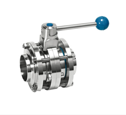 Válvula de esfera tripartida de 3 peças em aço inox 316L com alavanca manual para bloqueio de fluxo industrial