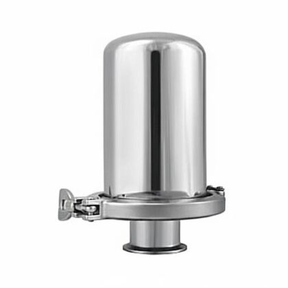 Filtro tipo membrana em aço inox com saída para condensação para purificação de ar e gases industriais