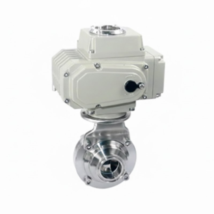 Válvula elétrica de precisão em aço inox para controle de vazão e automação de processos industriais e sanitários