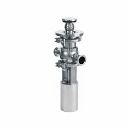 Válvula de desvio com tecnologia de diafragma sanitário em aço inox 316L para sistemas de drenagem e escoamento industrial