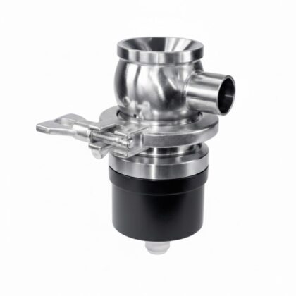 Válvula de fundo de tanque com tecnologia de diafragma radial em aço inox 316L para processos farmacêuticos e assépticos