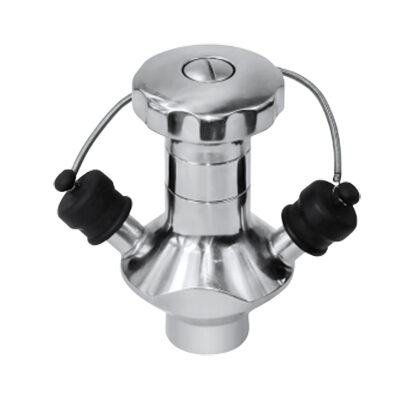 Válvula de amostragem asséptica pneumática em aço inox 316L série PX-ASV-PN para coleta automatizada e esterilização em linha (CIP/SIP)