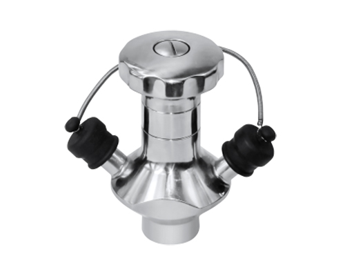 Válvula de amostragem asséptica pneumática em aço inox 316L série PX-ASV-PN para coleta automatizada e esterilização em linha (CIP/SIP)
