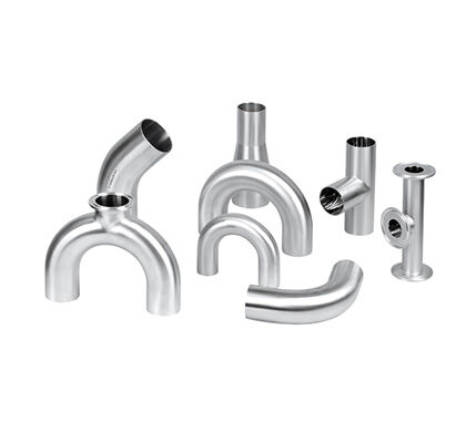 Conexões sanitárias em aço inox para solda série PX-WF para montagem de tubulações industriais fixas