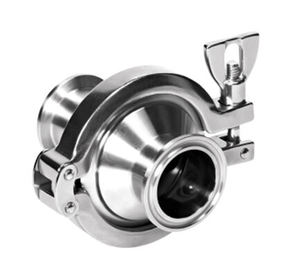 Válvula de retenção sanitária em aço inox 316L com conexão Tri-Clamp série PX-CV-CLAMP para indústrias farmacêuticas e alimentícias