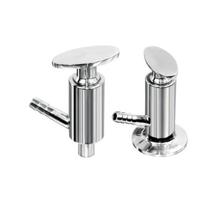 Válvula de amostragem sanitária manual em aço inoxidável série PX-ASV-STD para coleta de amostras em processos industriais