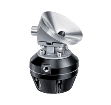 Válvula de diafragma sanitária manual para fundo de tanque em aço inox 316L série PX-TBDV-MANUAL para processos estéreis