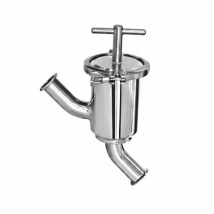 Filtro tipo Y sanitário em aço inox série PX-YF para proteção de tubulações e equipamentos industriais