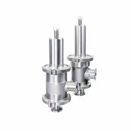 Válvula redutora e reguladora de pressão sanitária em aço inox 316L, série PX-PRV, para controle de fluxo e vapor em linhas industriais de grande porte
