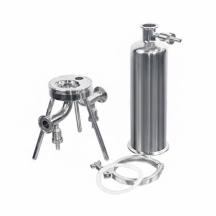 Carcaça de filtro microporoso sanitário em aço inox 316L série PX-MPF para filtração estéril industrial