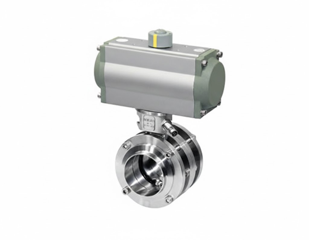 Válvula Borboleta Pneumática Horizontal Inox 316L - Imagem 2
