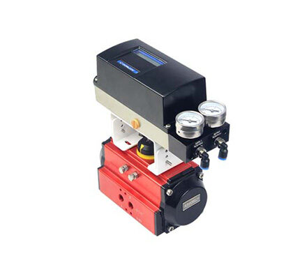 Válvula de esfera proporcional pneumática em aço inox 316L, série PX-PABV, com posicionador 4-20mA para controle de grandes vazões